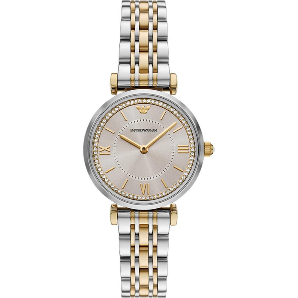 Emporio Armani Gianni T-Bar Grey Bicolor Ladies Quartz AR11702 Watch серый