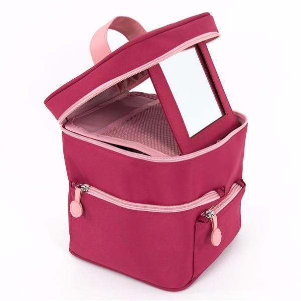 6 Compartment Travel Organizer Makeup Brush Set Case Cosmetic Vanity Bag with Inner Separated Compartment