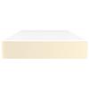 Pocket Spring Mattress Medium Cream 90 X 190 X 20 Cm Artificial Leather