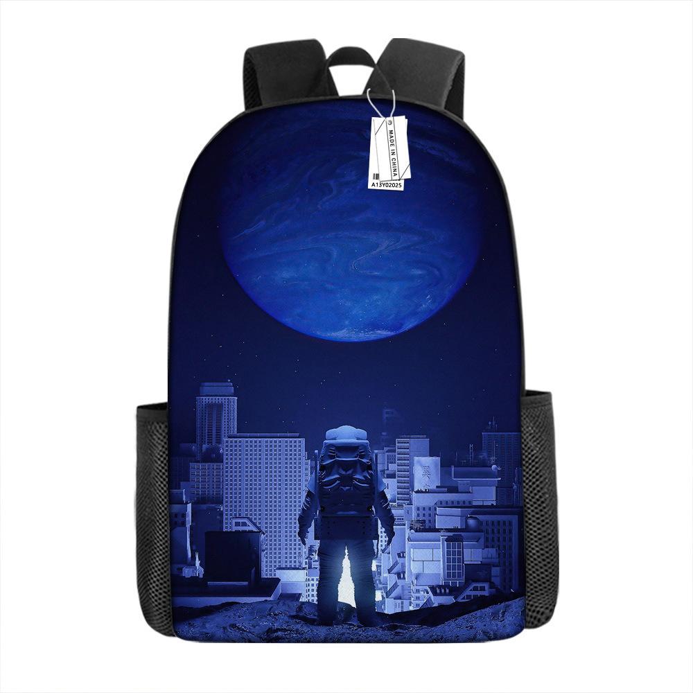 Astronaut Backpack Primary And Secondary School School Bag Grade 1-6 Backpack Creative Printed Backpack