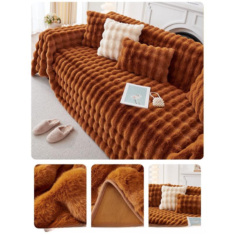 

Осенне-зимняя подушка для дивана, зимняя утолщенная флисовая подушка, нескользящий кожаный чехол для дивана, тканевый чехол 180*460cm