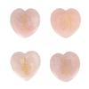 4Pcs Thumb Worry Stones Rose Quartz Heart Shaped Palm Size Reiki Balancing Stones for Family