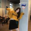 Women Korean Style Loose Short Sleeve Cropped Printed Casual T Shirt
