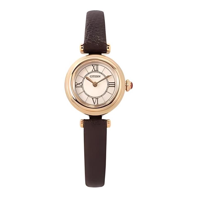 CITIZEN Life Waterproof Solar Quartz Cowhide Strap Women s Watch White Dial EG708304W белый