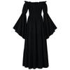 Women Medieval Vintage Dress Off Shoulder Ruffle Long Renaissance Victorian Dresses Cosplay Retro Gown Halloween