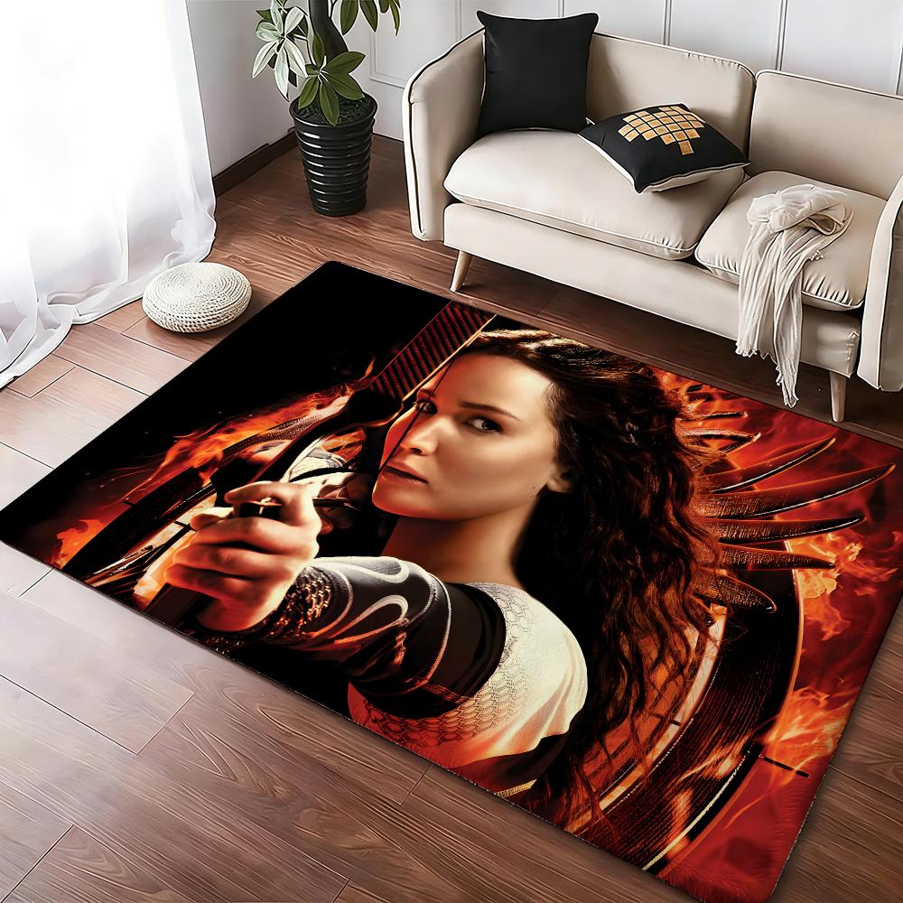 Film The H-Hunger Games Floor Mat Soft Thickened Absorbent Non-Slip Bedroom Living Room Door Mat Home Decor Flannel Rugs