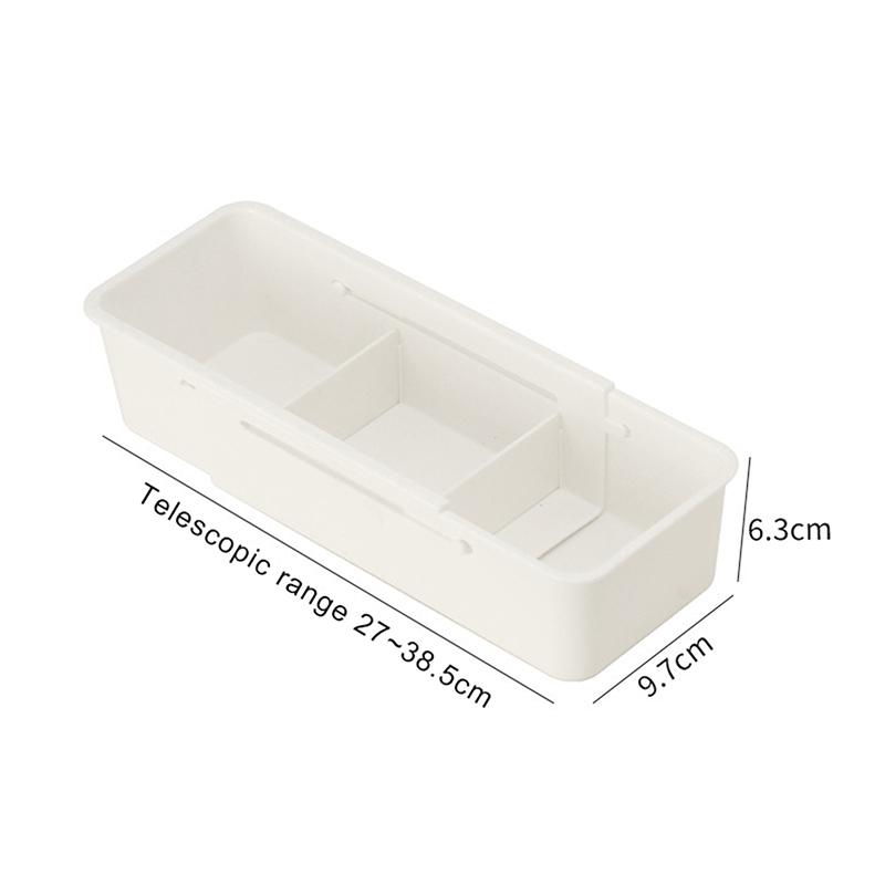 Домашний выдвижной ящик для хранения, телескопический органайзер, пластиковый ящик для косметики, перегородка для спальни/кабинета, телескопический ящик, 1 шт. S
