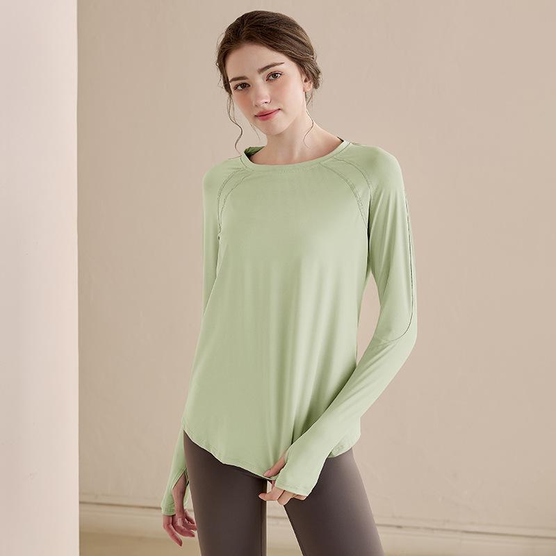 

Женский дышащий спортивный топ с длинным рукавом - Отбеливающая футболка для йоги и бега XXXL (160-175 Jin)