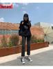 Women's Retro High-Waist Elastic Straight Jeans - Autumn 2021 Collection