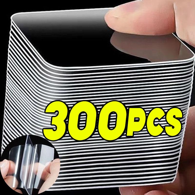 Reusable Strong Double Sided Tape PVC Transparent Square Wall Adhesive Stickers for Hooks Waterproof Traceless Home Glue Tapes