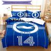 3pcs Brighton & Hove Albion F.C.  Cover Set - Personalized Name, HD Printed Bedding with 1 Cover and 2 Pillowcases - Perfect for Home Decor, Easy Care
