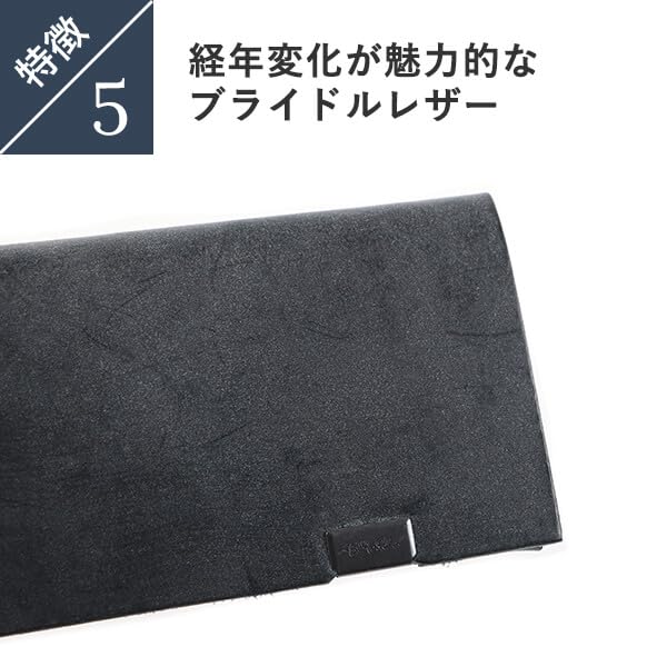 Shosa Business Card Holder Card Case CARD CASE Cowhide Thin Large Capacity Bridle Black [Design] Men's Women's Sho-ca1c (Bridle)