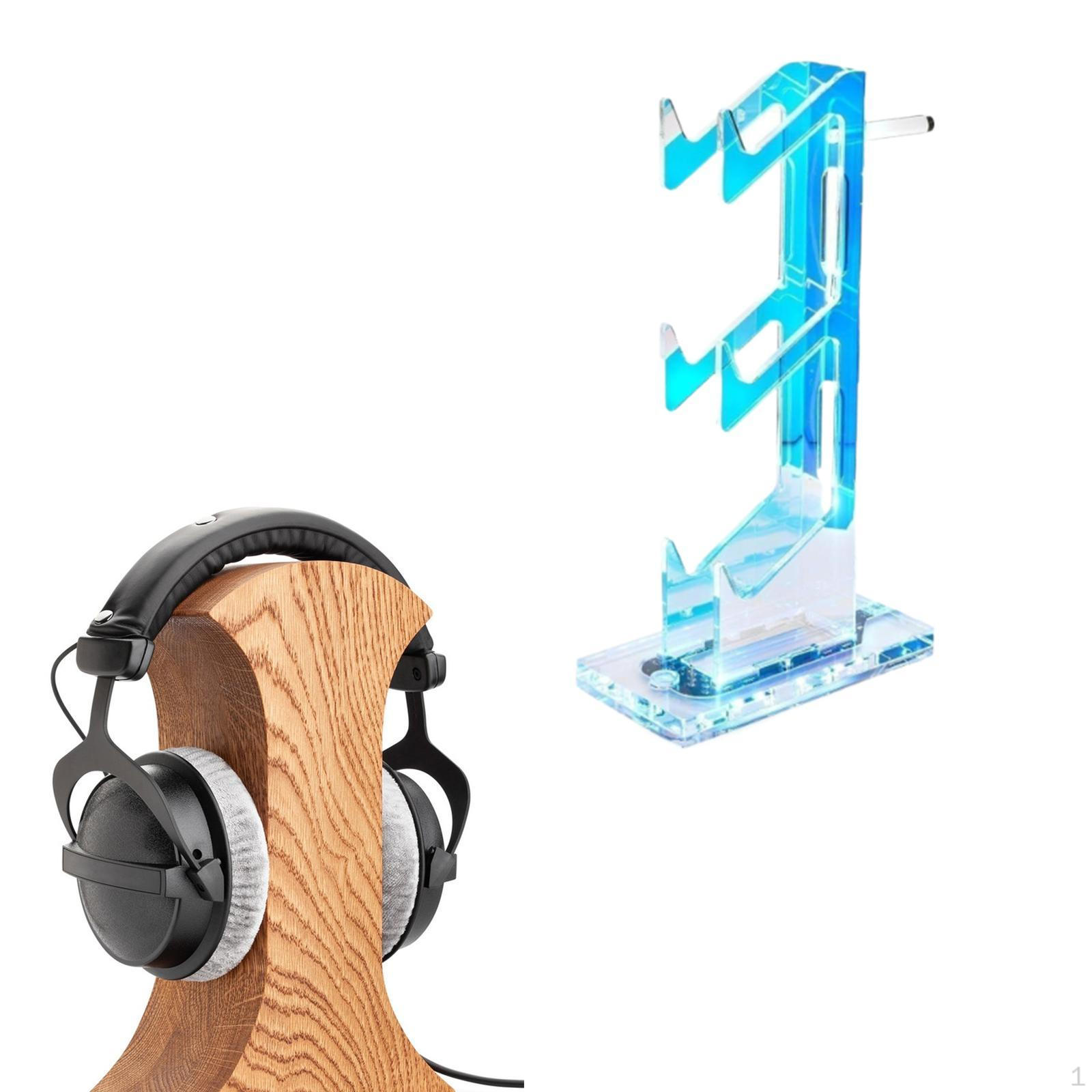 

Держатель игрового контроллера Подставка для гарнитуры с подсветкой Органайзер Аксессуары Резиновая подкладка Premium 3 Tier