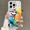 Niestandardowe Srebrne Etui na Telefon z Graffiti dla iPhone 13/14 Pro, 15 Pro Max, 16 Pro, 17
