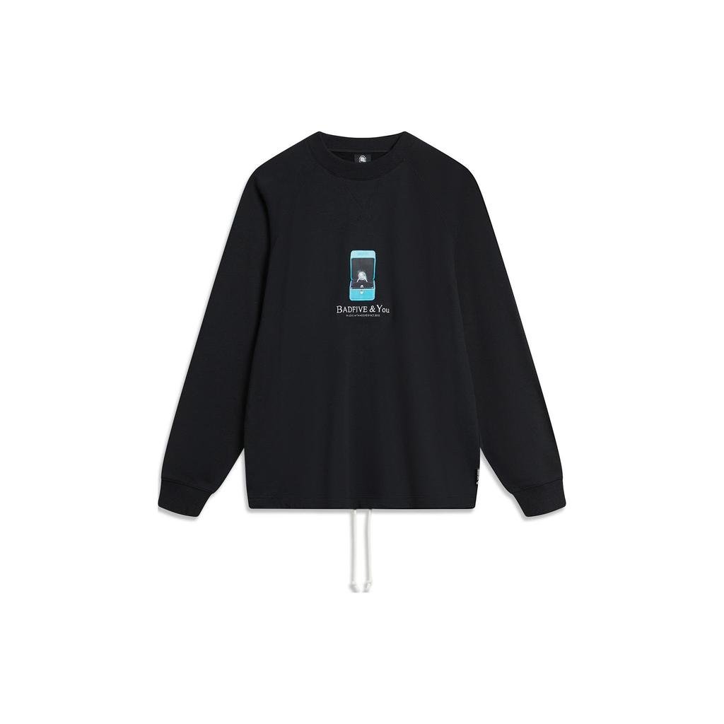 Li Ning Badfive Sweatshirt Unisex Black AWDTC87-4