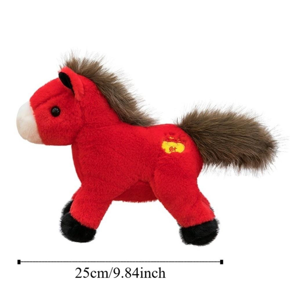 Mascot Dolls Lucky Horse Plush Toys Good Luck Zodiac Pony Figurine  Birthday Gift