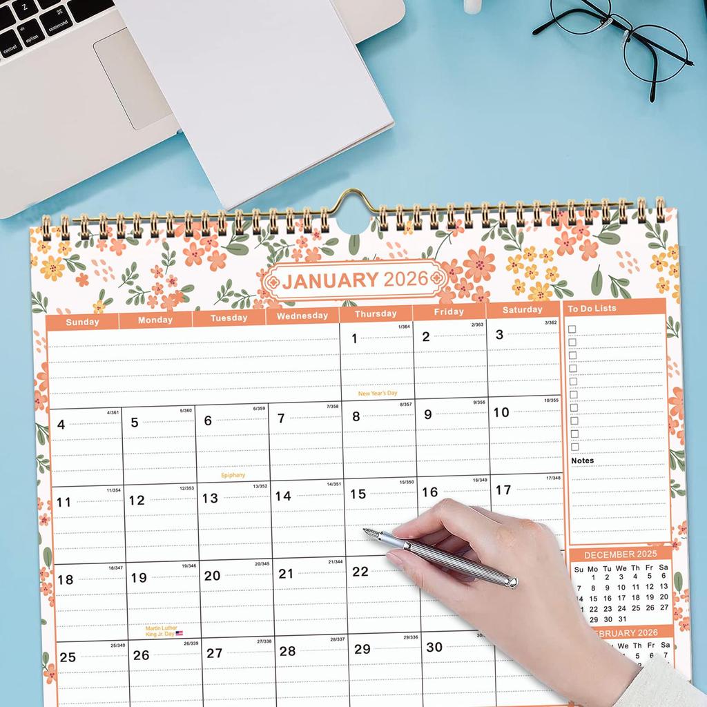 2026 English Minimalist Wall Calendar - Wall-Mounted Design