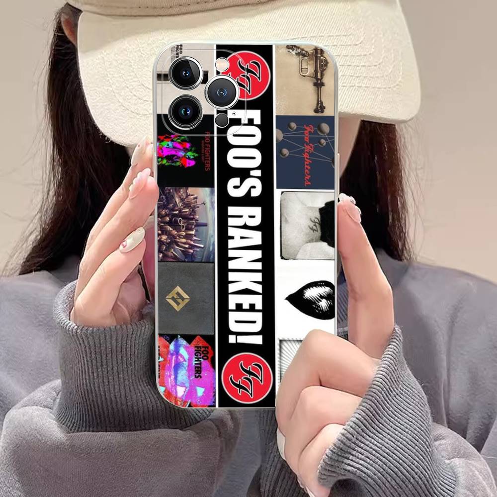 

Band F-Foo F-Fighters Classic Rock Transparent Phone Case For IPhone 16 15 14 13 12 11 Pro Max Plus Soft Cover iPhone 11