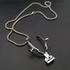 Trendiger Friseur Hip Hop Punk Stil Legierung Rasiermesser Halskette 3D Vintage Friseur Geschenk Haarschneider Haartrockner Halskette Schmuck