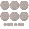 Set of 6 Round Braided Placemats Table Mats Woven Non-Slip Dining Table Heat Resistant Bowl Pads Kitchen Drink Cup Coasters