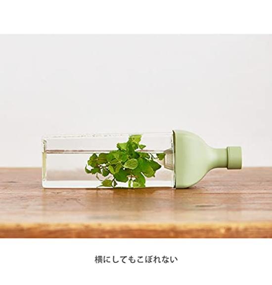 HARIO Kirk Bottle, 1200ml, Smoky Green, Resin, Vertical and Horizontal, with Tea Strainer, Made in Japan, KAB-120-SG