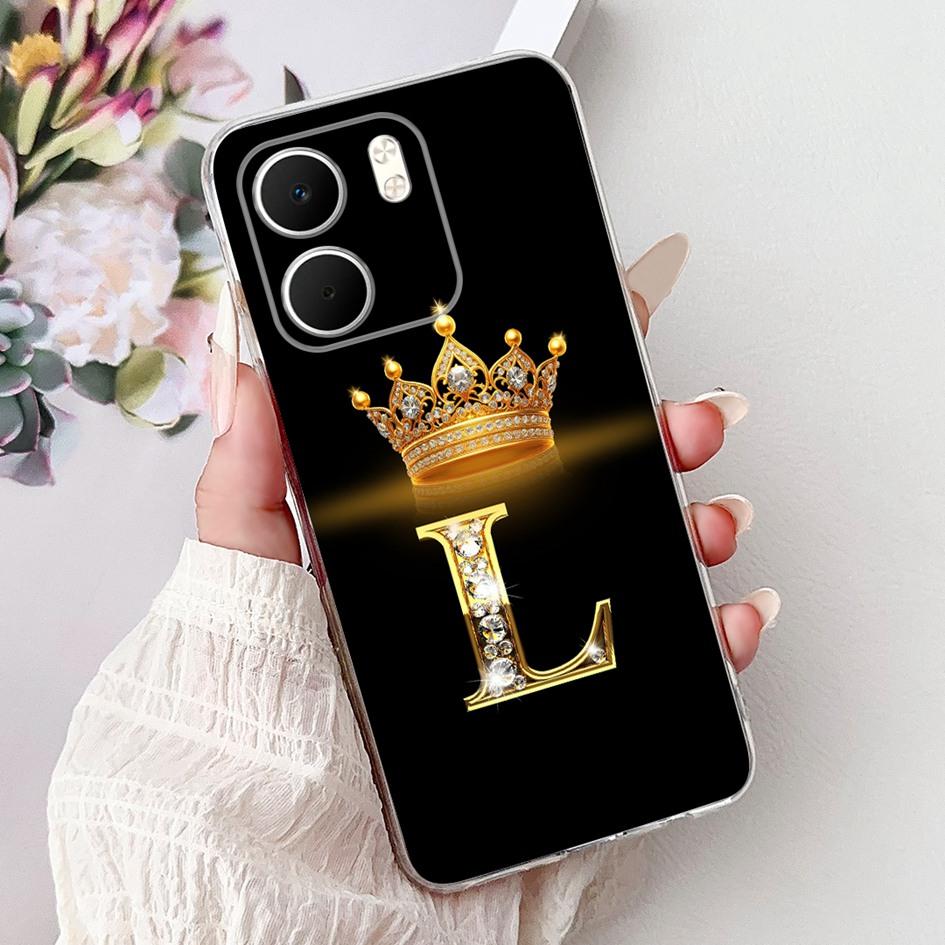 For OPPO A5x 4G Case CPH2725 Cover Luxury Crown Letters Soft Silicone Transparent Phone Cases For OPPO A5x Coque A 5x 2025 Funda
