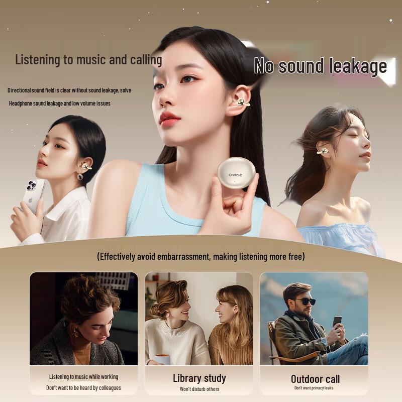 EARISE Pearls1 Open-Fit Bone Conduction True Wireless Earbuds