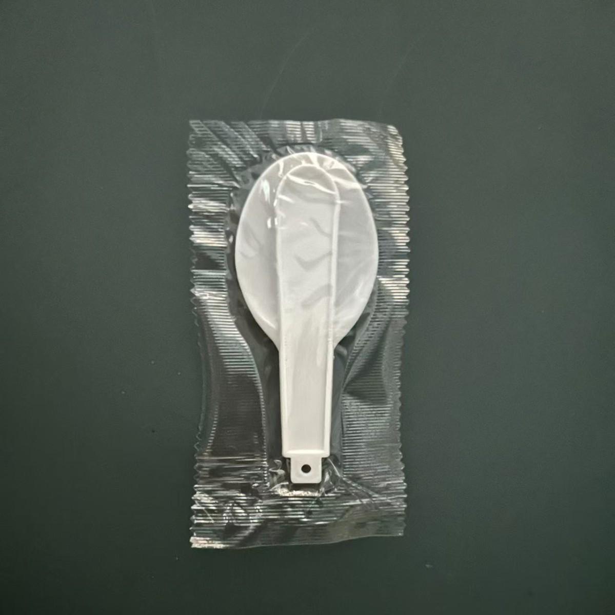 Individually Packaged Disposable 113mm Folding Spoon, Thick PP Plastic, Long Handle 8000 pieces