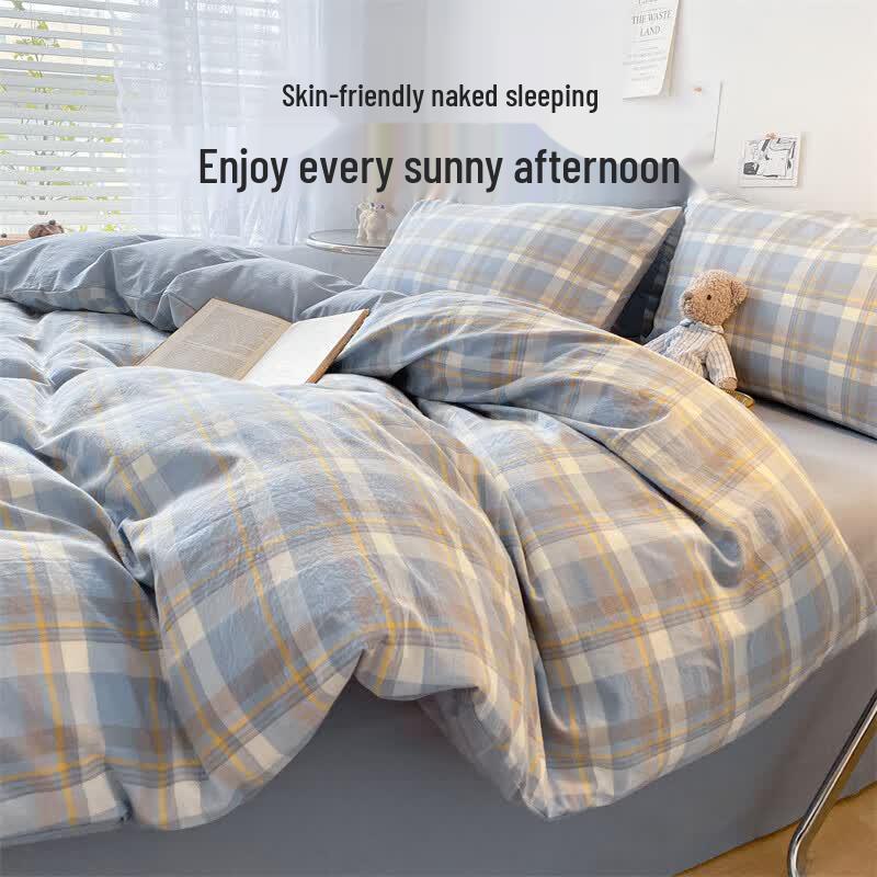 JiuZhouLu Simple Brushed 3-Piece Bedding Set
