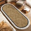 Oval Camellia Imitation Cashmere Rug Small Fragrance Girl Bedroom Decoration Bed Blanket Home Long Strip Floor carpet