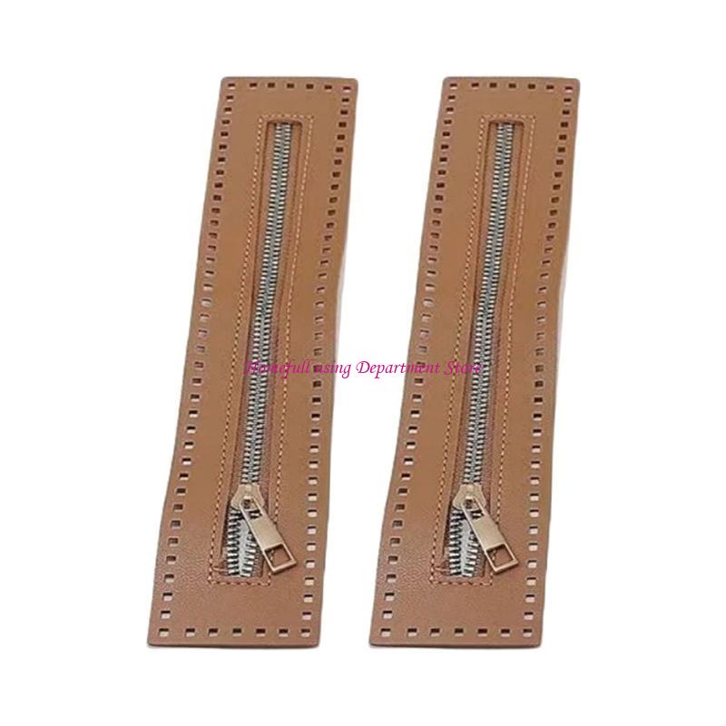  2Pcs Zips for Sewing Close-end Zips Fasteners Metal Zippers Fasteners Bag Zips
