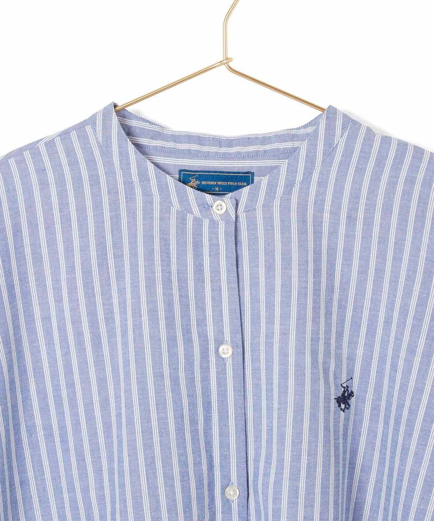 ROPE PICNIC BEVERLY HILLS POLO CLUB Band Collar White Women's Shirt, (10)