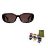 GUCCI Injection Molded Oval Sunglasses Women's Tortoiseshell