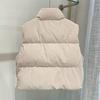 Weste für Damen, Baumwolle, Herbst/Winter, ärmellose Oberteile, Weste, Übergröße, verdickte Daunenweste, lässig, hoher Halsausschnitt