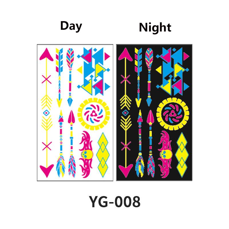 

Барная вечеринка Флуоресцентная неоновая татуировка наклейка Временная геометрия Перо Кружево Татуировка наклейка Украшения для тела Женские аксессуары 8