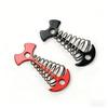 6pack Stable Aluminum Camping Stakes Deck Anchors Pegs with Carabiners for Camping Hiking Picnics and Beach Activity