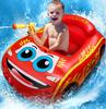 Inflatable Kids Fire Truck Pool Float Built-in Water Sprayer Squirt Gun for Splash Play