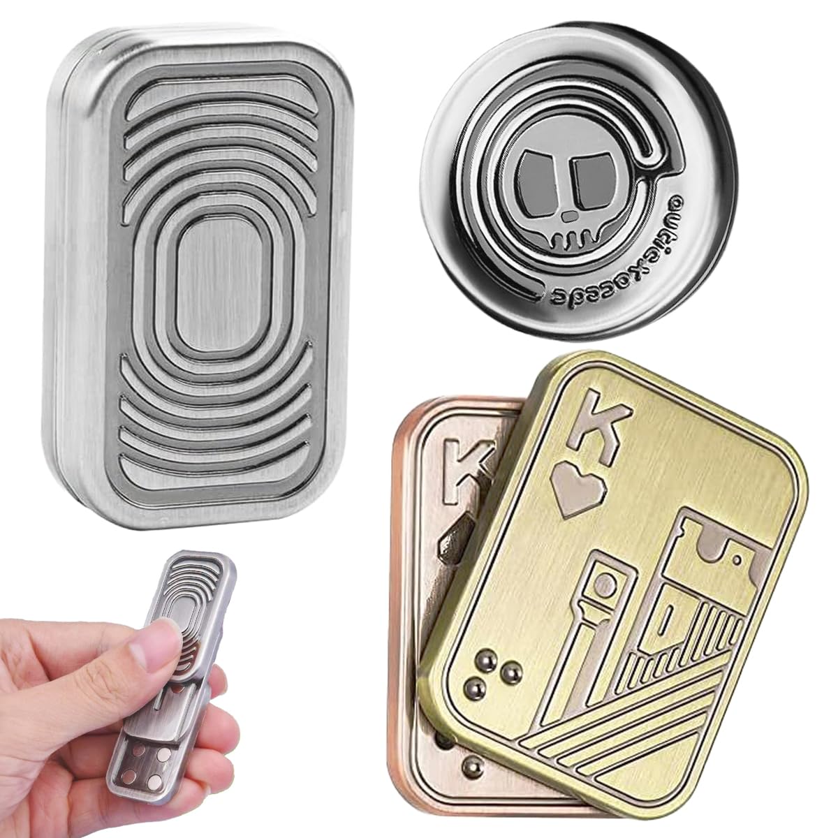 

SALUDABLE Fidget Toys, Fidget Sliders, Stress Relief, Hand Play, Adults, 3-Piece Set