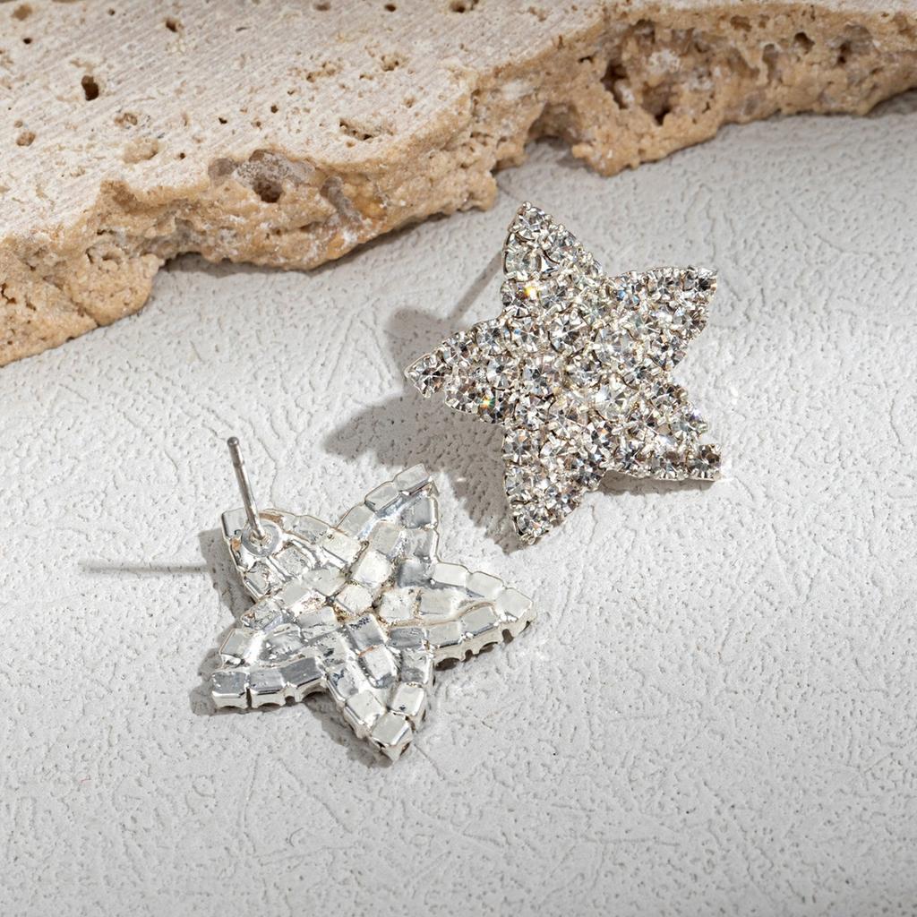 Sterne, übertriebenes Temperament, rundes Gesicht mit Diamanten, schlankmachende Mode, personalisierte Brautohrringe, Ohrringe, Ohrringe