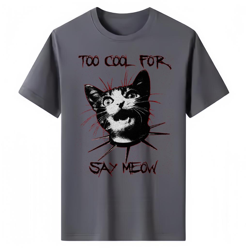 Adult and Childrens Comforting Catplaying Pure Cotton Tshirt Lazy and Casual Perfect for Staying At Home or Parties