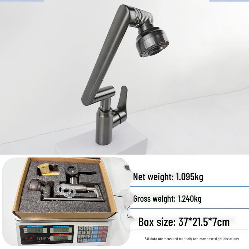 Baterie multifuncțională Lucky Cat pentru apă caldă/rece, pentru lavoare de blat