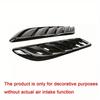 Glossy Black Front Hood Side Air Flow Vent Scoop Decor Trim Fit For Chevy Silveryado