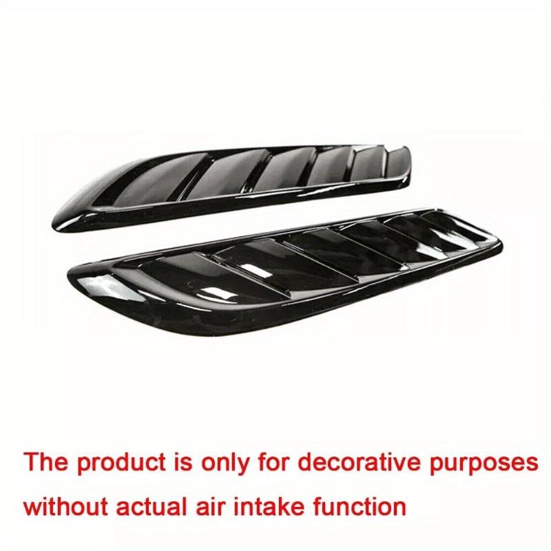 Glossy Black Front Hood Side Air Flow Vent Scoop Decor Trim Fit For Chevy Silveryado