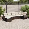VidaXL Garden Lounge Set with Cushions 7 Pcs Brown Wicker 3325609
