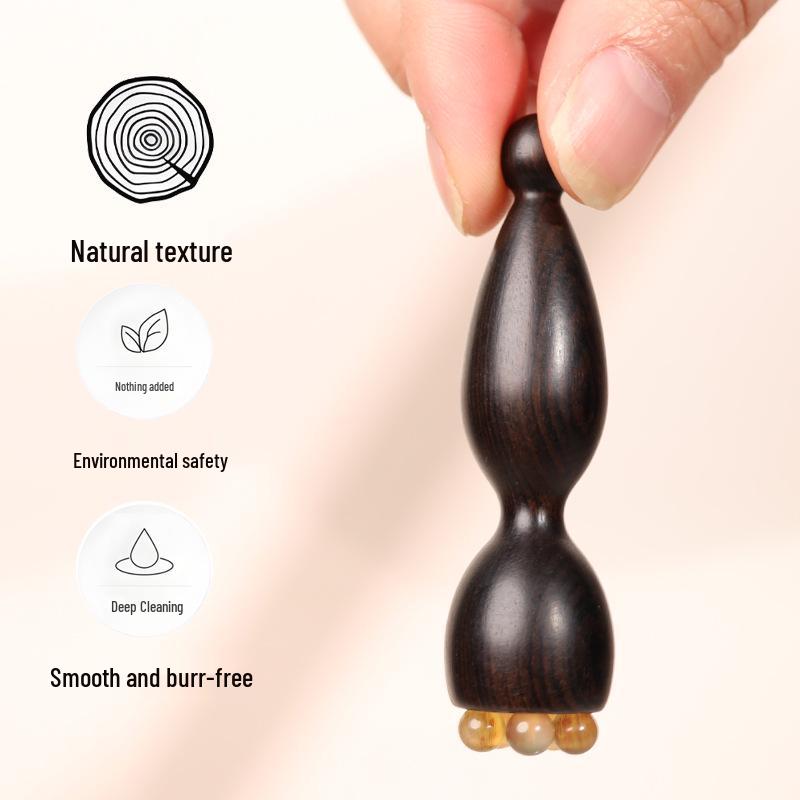 Purple Sandalwood Lotus Head Massager for Eye Acupressure & Facial Meridian Unblocking