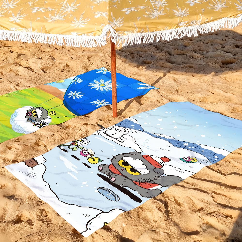 Cloud Cat Z-ZOA Beach Towel For Beaches Yoga Studios Gyms Hot Springs Swimming Pools And Picnics