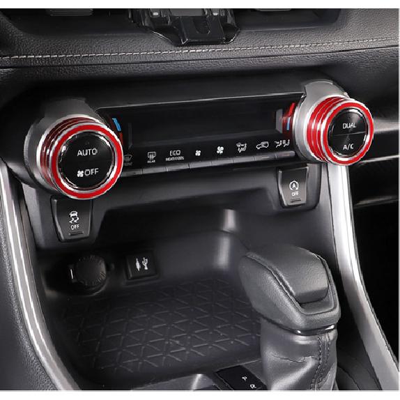 For - Toyota RAV4 Air Condition Knob Button Ring Cover Decor Pair