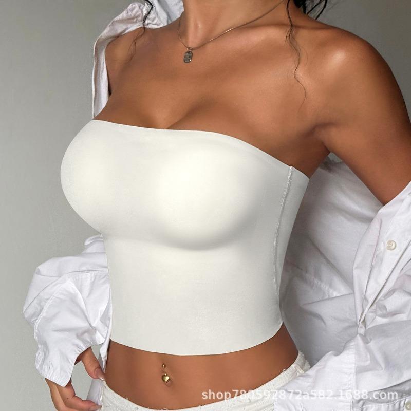 Seamless Strapless Bandeau Bra Invisible Tube Top For Women S