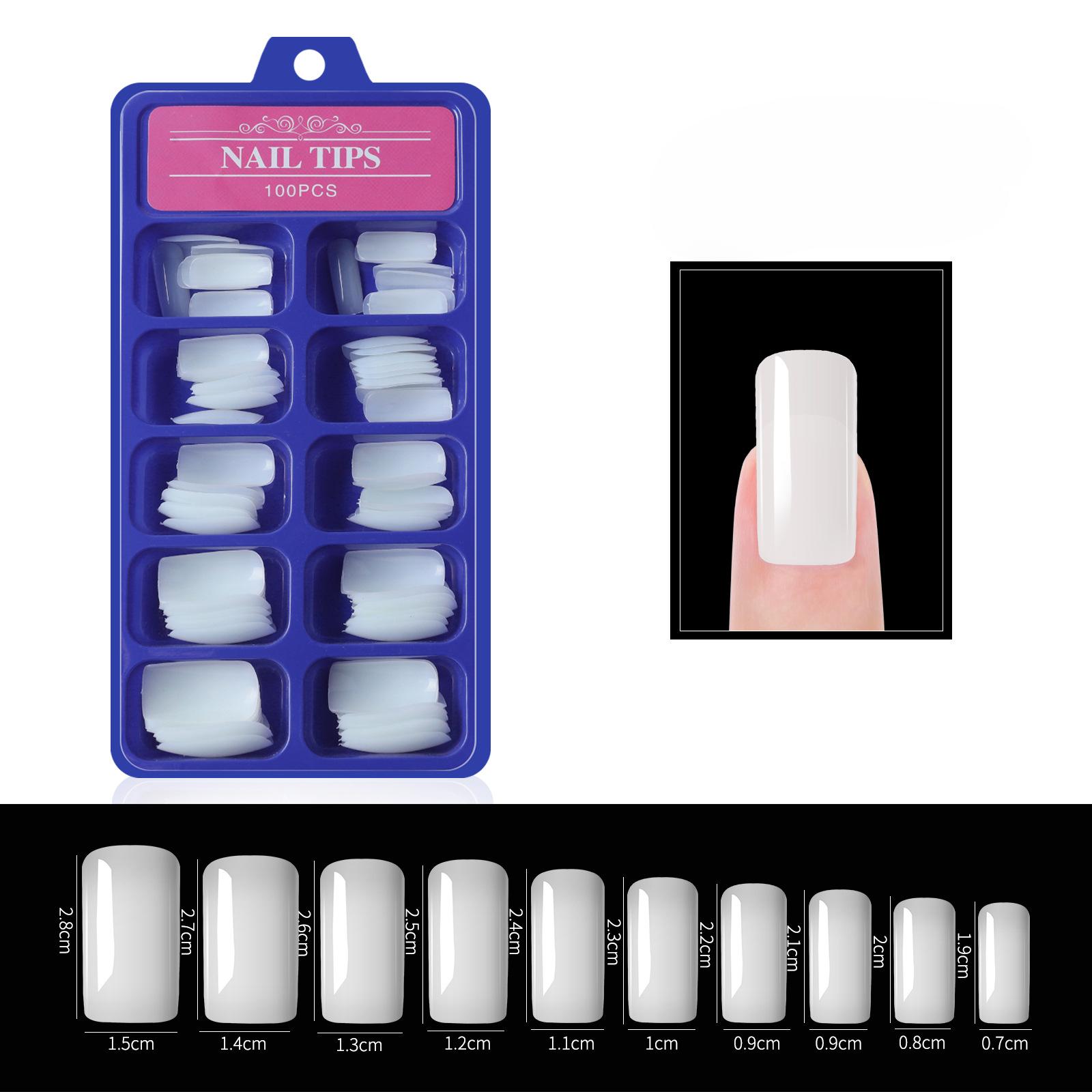 

100 шт. блистерная коробка Armor Piece, маникюрный французский ноготь Piece, искусственный ноготь Full Sticker Half Sticker Nail Piece Diy Nail Piece