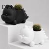 Personalisierte Feiertagsgeschenk 3D-gedruckter Dinosaurierförmiger Sukkulententopf, Niedlicher Pflanztopf für Kleine Zeichentier-Dekoration Kaktus Mini-Pflanzen, Dekorativ